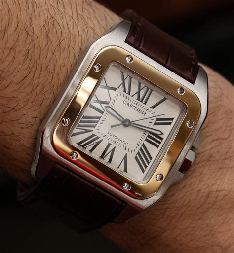 cartier santos 100 vs rolex|cartier santos 100 size.